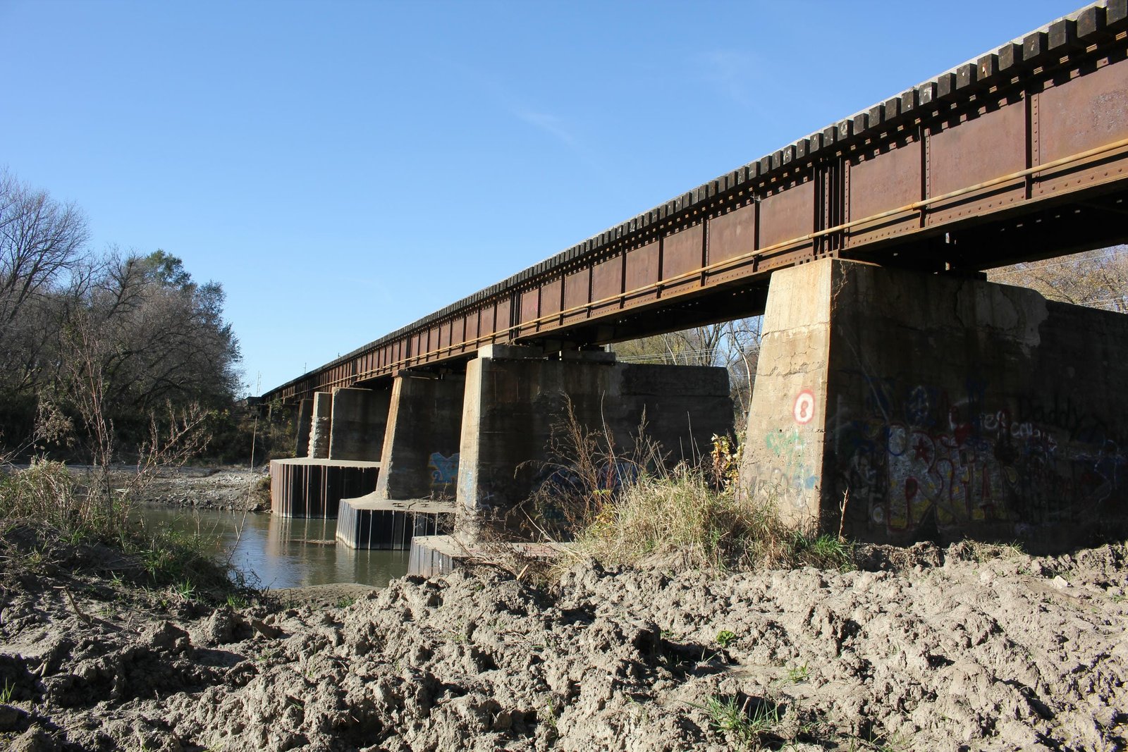 Looking west